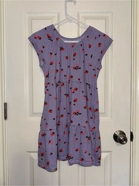 bcg Lavender Dress with Red Strawberry Print